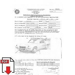 1970 Chevrolet Camaro 350 (12487) FIA homologation form PDF download